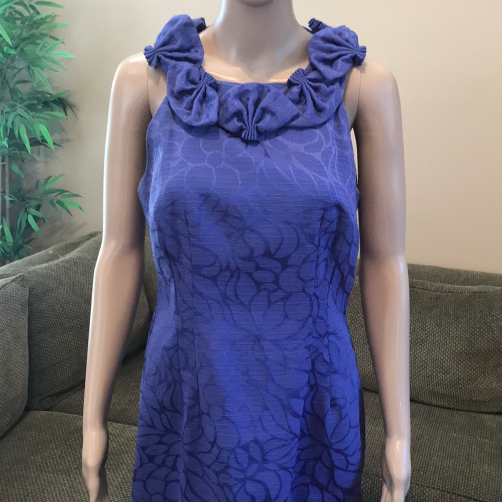 Purple floral print sleeveless dress